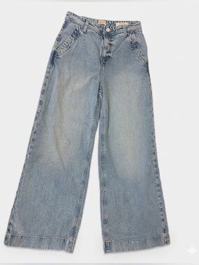 GUESS Dakota Relaxed High Rise Jeans Light Wash Wide Leg Size 25 90s Y2K